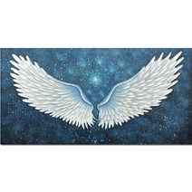 우주 천사 날개 그림 캔버스 액자 화려 빈티지 클래식, B_50x100cm no frame