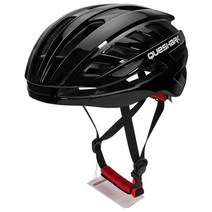 QUESHARK 남성 여성 초경량 사이클링 헬멧 빅 사이즈 MTB 산악 도로 자전거 자전거 오토바이 타기 통풍 안전 캡, 58cm-64cm, 검은 색