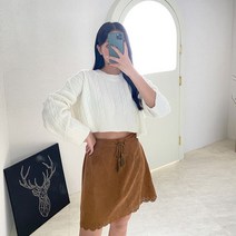 수키 인디안테슬리본 펀칭레이스 미니스커트 1108087