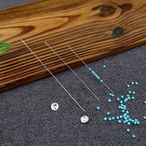 마미쏘잉/ 아주 얇은 비즈바늘 6개-32mm 55mm 80mm 각2개/ 씨드비드용/ 얇은 비드 작은구슬용