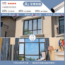 단면 유리 거울 단방향 가능 스티커 투광 창문 야간투시경, T06-A1지존 백금은, C10-110x500cm