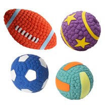 PETCA 강아지 장난감 터그놀이 삑삑이 라텍스 볼 4P