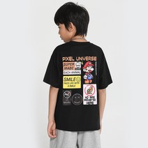 어린이 면 반팔 캐릭터 Super Mario 굿즈 여름 키즈 티셔츠