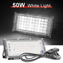 확산판 LED 투광 조명 RGB 화이트 조경 원격 제어 EU AC220V, 3.50W White