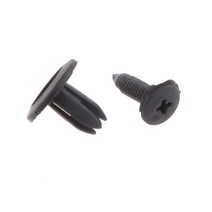 Royalways 50PCS 범퍼 펜더 6mm 구멍 검은 색 플라스틱 리벳은 도요타에 대한 클립을 고정 장치