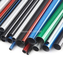 카본파이프 컬러 탄소 섬유 튜브 3k 광택 표면 외경 6mm 8mm 10mm 12mm 16mm 18mm 20mm 길이 500mm 녹색 파란색 빨간색 은색 주황색, 2pcs 12x10mm 녹색, 2pcs 12x10mm 녹색