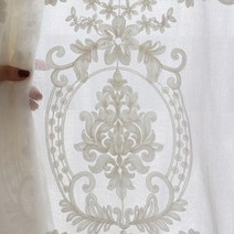 고급 흰색 자수 꽃 스크린 유럽 스타일의 voile tulle sheer 침실 거실 용 windows 커튼 커튼