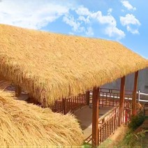 원두막 초가 지붕 인조 밀짚 카페 인테리어 오두막 짚 시공, F. 밀짚 옐로우 38열 (1mX3.5m)