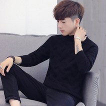 가바바 남성 하프넥 니트티 꽈배기 무지 스웨터 G22389