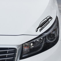 디엑셀 올 뉴 카니발 서페이스 자동차 데칼 차량용 스티커, 좌+우, 오렌지