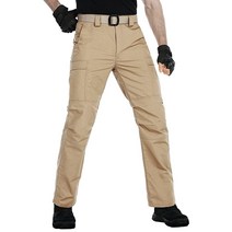 FREE SOLDIER 남성용 카고 전술 바지 립스톱 밀리터리 전투 작업 바지 경량 아웃도어 하이킹 바지 (카키 30W/30L)