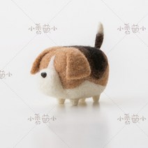 강아지 양모펠트 니들 퀼트 키링 동물 초보 도안 만들기 바느질, 코기