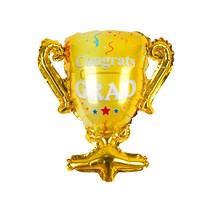 파티짱 졸업 축하 파티 학사모 글자 호일 은박 풍선, 축하 트로피  (미니)