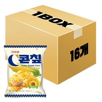 크라운 콘칩 초당옥수수맛 70g X 16봉 1박스, 16개