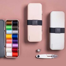 ecolucky 바느질세트 반짇고리 혼합16종 소잉박스 sewing box 바느질키트, 반짇고리 세트 화이트