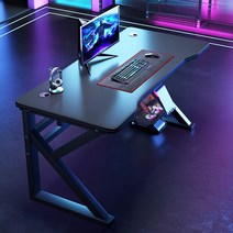 2인용 게이밍책상 게이밍 책상 컴퓨터 pc방 2인 테이블 데스크탑 홈 침실 간단한 더블 게임 게임 현대 학생, (핫세일) 길이 140 너비 60 높이 73 블랙