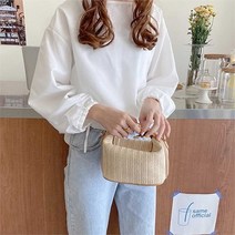 [라일리] Rly 여름 휴가 바닷가 패션 밀짚 가방 스타일 나들이 코디 9513713