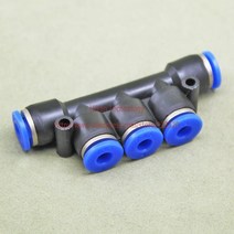 10 개몫 PK45 웨이 4MM 원터치 푸시 호스 파이프 튜브 공기 피팅 커넥터 PK 유니온 트리플 멀티 커플러