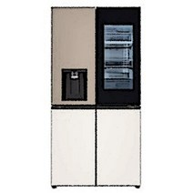디오스 오브제컬렉션 노크온 얼음정수기 냉장고 브라운+베이지 W823GCB472S, 단품