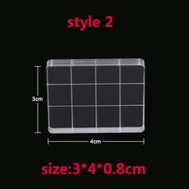 스탬프 사무 도장 귀여운 예쁜 날짜 잉크 9 크기 투명 아크릴 블록 DIY 공예 카드 만들기 장식 스크랩북 수제 스탬프와 함께 사용, Style  2