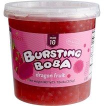 Bossen Pure10 Dragon Fruit Bursting Boba 보센 버스팅 팝핑 보바 드래곤후르츠 용과 토핑 3.3kg