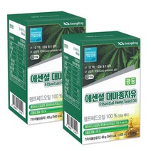 광동 유기농 대마종자유 1000mg x 60캡슐x2개 4개월분 100%독일산 햄프씨드오일 식물성캡슐, 60캡슐