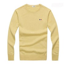 100 면 m-3xl 새 자수 로고 긴팔 망 o-넥 스웨터 캐주얼 니트 의류 패션 남성 니트 코트 pl8507