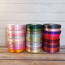 고급 주자 리본 59색 포장리본 diy, 5mm, 와인