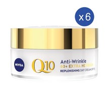 니베아 큐텐 안티-링클 머처 데이크림 SPF15 50ml Nivea Q10 Anti-Wrinkle Mature Day Cream, 6개