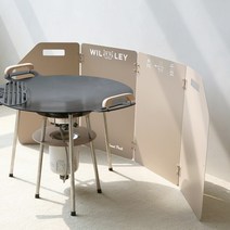 윌리 바람막이 대형 캠핑 그리들 버너 해바라기 강염, 스틸바람막이 대형 (가방포함) - 베이지