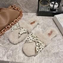 페이크퍼 부클 리얼 양털 뮬 슬리퍼 폭신 겨울 여성 블로퍼 데일리 정장 캐주얼