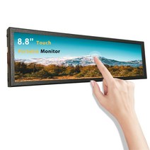 7.9인치 서브 터치 모니터 컴퓨터 보조 화면 8.8 휴대용 소형 디스플레이, 단일사이즈, 8.8인치1920x480터치가능