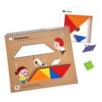 초등연계 일곱조각 도형놀이 칠교 교재세트 학습장난감 창의력 맞추기 교구
