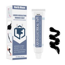 30ml 액체 절연 전기 테이프 2 색 강력 밀봉 전자 실란트 빠른 건조 방수 유전체 코팅, 블랙 30ml b