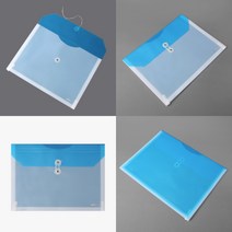 요비월드 오피스 A4 봉투파일 블루 33CM PP서류봉투 비닐서류봉투 하도메봉투