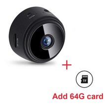 홈캠 cctv 가정용 홈 현관 보이스 비디오 레코더 무선 보안 미니 캠코더 카메라, a9 64g 카드 추가