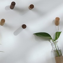 레즐리샵 고정식 벽 옷걸이 미니 원목 나무 행거 옷 모자 가방 마스크 걸이, 일자형후크(느티나무)6cm+8cm+10cm