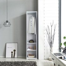 히트디자인 [히트가구] I347B 오픈형 행거 수납장 (광폭) 400 1color, 화이트