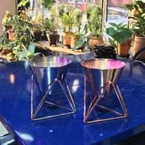 ESK240507럭셔리 메탈 스텐드팟 11x8cm 금속 화분