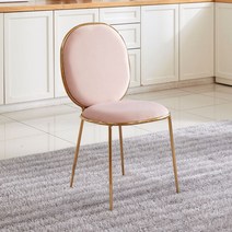 네이처드림 엘린까사 골드프레임 벨벳 마카롱의자 1+1, 핑크+핑크