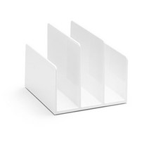 Poppin Fin File Sorter Desk Organizer 6.5 x 6.75 x 5.5 in White null, 1