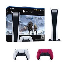 플레이스테이션5 PS5 디지털 에디션 God of War Ragnarok 번들 + PS5 DualSense 컨트롤러 레드