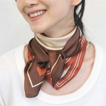 셀러허브(잡화) [이경희] 모던 스트라이프 브라운 여자 쁘띠 스카프
