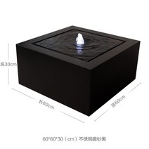 흐르는 물 장식품 분수 조각상 인테리어 소품 홈장식 거실 북유럽 조각 카페 홈 모던, I. 60 60 30(cm) 매트 블랙