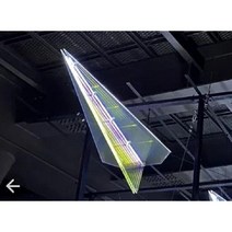 LED 종이 비행기 아크릴 쇼핑몰 아트리움 거는 펜던트 천장 장식 조명 풍경, 160CM