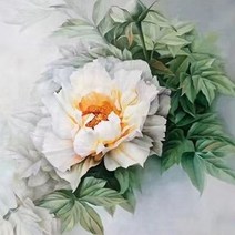 순백한 모란꽃 정물화 보석십자수 목단 큐빅페인팅 집에서하는 취미 비즈 아트 구슬 자수, 120X120CM