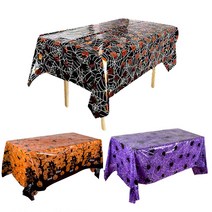 할로윈 테이블보 식탁보 파티 식탁 커버 캠핑 방수 거미줄 일회용 다회용 비닐 다이소 덮개, 3-3. 고급형 / 해골