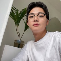고프 투톤 사각 하금테 안경 5color