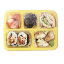 피크닉하우스 어린이5칸 노랑도시락, 6개입