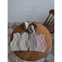 아오스타 23가을 니트베레모 등원룩 여아 아기코디